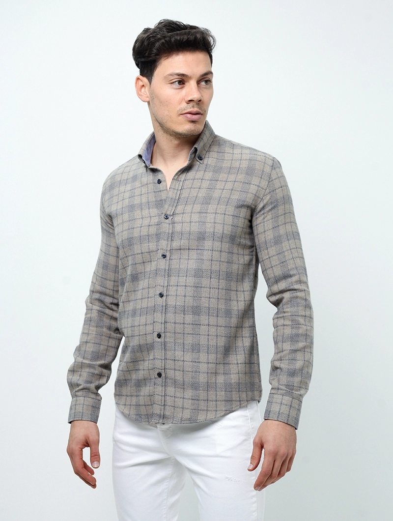 Chemise slim carreaux